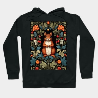 Forest Squirrel - William Morris Inspired Art Hoodie